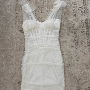 White corset dress